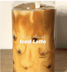 honey and almond iced latte