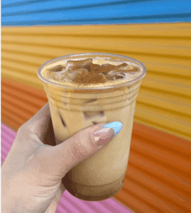 banana bread iced latte
