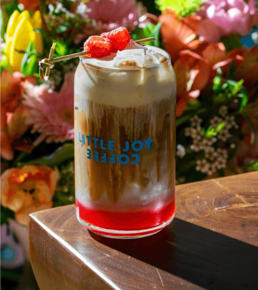 Little Joy Coffe Raspberry Danish Latte