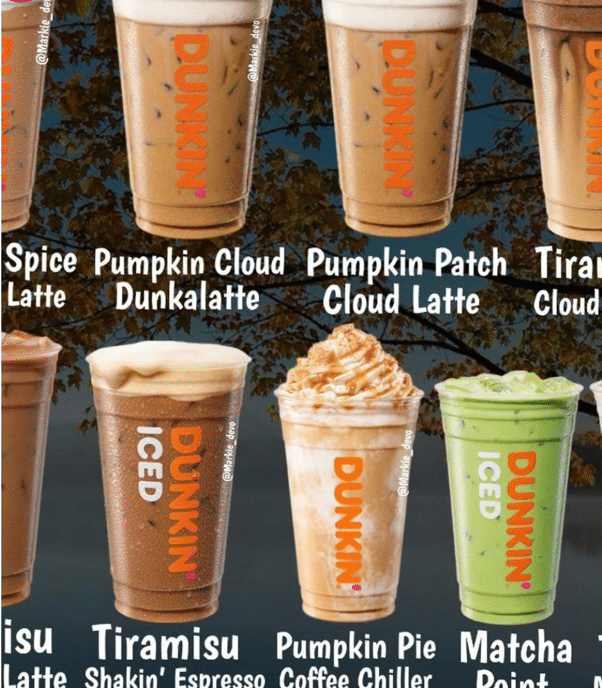 Dunkin Autumn Coffee Menu